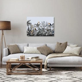 Sklenený obraz - Ilustrovaná džungľa (70x50 cm)