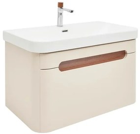 Kúpeľňová skrinka s umývadlom a batériou SAT Fusion 77,5x43x45 cm pieskovo-béžová matná SATFUSION80BEMWBA, 1 ks