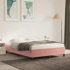 Rám postele ružový 140x200 cm zamat