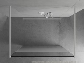 Mexen Kioto, priechodná sprchová zástena 120 x 200 cm, 8mm sklo číre/námraza, 2x biela stabilizačná rozpera, 800-120-002-20-35