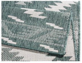 Zeleno-krémový vonkajší koberec NORTHRUGS Malibu, 250 x 80 cm