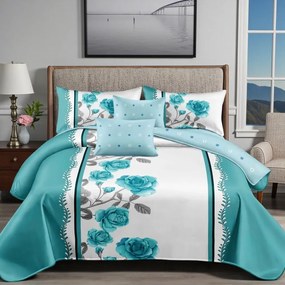Obliečky HILDA TURQOISE 7-dielna sada 140x200 cm