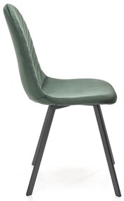 Jedálenská stolička K462 - tmavozelená / čierna