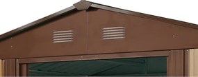 Záhradný domček BestBerg ZDB-7D / 7,2 m² / 301 x 238 x 214 cm / dekor červené drevo / hnedá