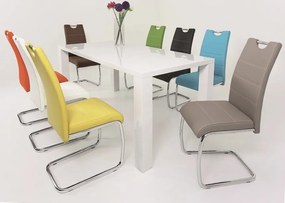 Jedálenská stolička Flora, petrolejovo modrá ekokoža