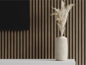 Mexen Lam-F, akustické stenové lamely 275 × 30 cm, plstený podklad 8 mm, technická dyha, orech kakaový, S105-275307-3015-018