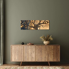 Obraz – Surrealistický strom (s hodinami) (90x30 cm)