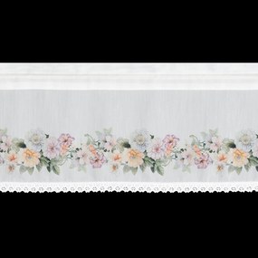 KRÁTKA ZÁCLONA NA PÁSKE FLOWERY 150X30 CM KVETY