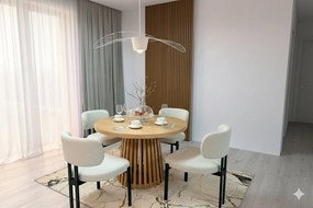 Okrúhly rozkladací jedálenský stôl MERINO čierny