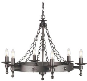 Elstead WR6-GRAPHITE - Luster na reťazi WARWICK 6xE14/60W/230V