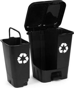 MULTISTORE Odpadkový kôš 40 l dvojitý - čierny