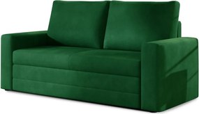 Zelená zamatová rozkladacia/s úložným priestorom pohovka 151 cm Wave – ELTAP
