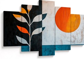 Obraz - Abstrakcia rastliny a slnka (150x105 cm)