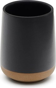 Tmavosivý keramický téglik na zubné kefky Silma – Kave Home