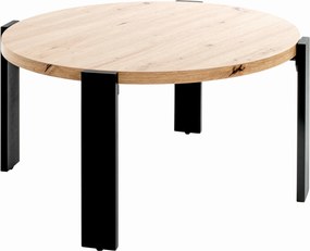 XXXLutz KONFERENČNÝ STOLÍK, farba duba, kov, kompozitné drevo, 75/75/42 cm - Stolíky do obývačky - 001931037124