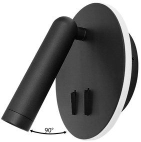 Toolight Toolight, LED nástenné svietidlo 16x14cm, 10W, APP1614-1W, čierna, OSW-06529