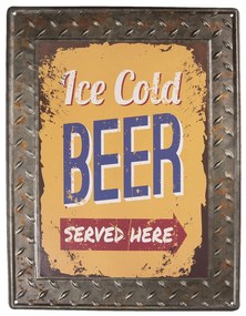 Plechová ceduľa Ice Cold Beer - 30 * 40 cm