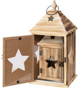 Súprava drevených lampášov Hviezda, 2 ks