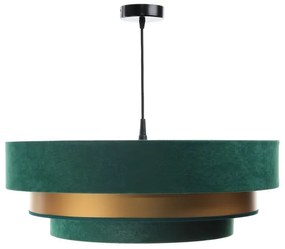 Luster na lanku TRINITI 1xE27/60W/230V zelená/zlatá