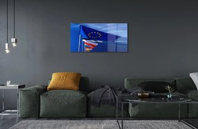 Sklenený obraz rôzne vlajky 120x60 cm