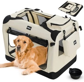 Leopet Transportný box pre psov XXXL, 102 x 69 x 69 cm, béž