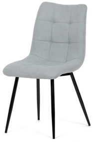 Židle jídelní DCL-L1094 SIL2, stříbrná látka, černý kov