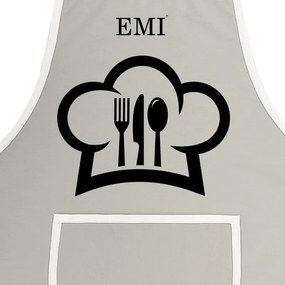 Kuchynská zástera Chef EMI, sivá