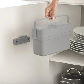 Sivá nádoba na kompostovateľný odpad 4 l Duo – Joseph Joseph