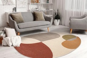 Koberec FUSION Shape 5706 krémový / tehlový