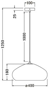 Ledvance - Luster na lanku DECOR CARDBOARD 1xE27/15W/230V pr. 40 cm