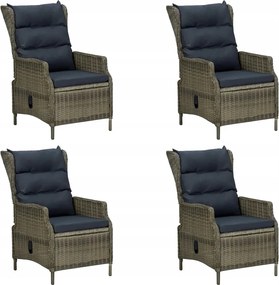 vidaXL 5-dielna sada záhradného nábytku, hnedá