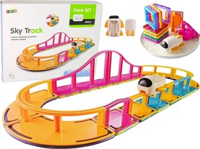 LEAN Toys Magnetická stavebnica Nebeská dráha 29 dielikov