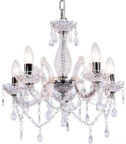 Toolight Toolight, stropné svietidlo 5xE14, EBT004-5CP, priehľadná-chróm, OSW-01258