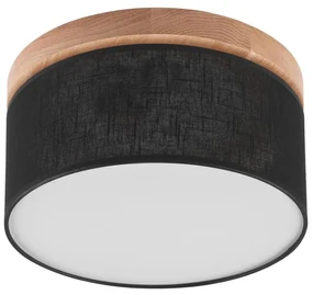 Brilagi - LED Stropné svietidlo BELLADONNA 1xE27/15W/230V pr. 30 cm čierna/dub BG0513