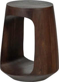 Okrúhly odkladací stolík z mangového dreva ø 33 cm Bayo – WOOOD