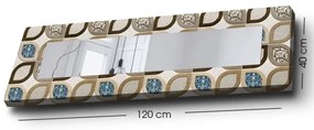 Nástenné zrkadlo 120x40 cm pestrofarebná