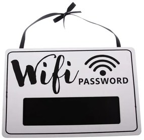 Drevená závesná ceduľa s nápisom - wifi 30 x 20 x 0,7 cm