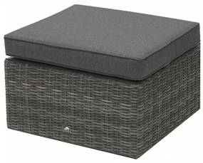 Deokork Ratanové stolík/taburet 73 x 73 cm BORNEO LUXURY (sivá)