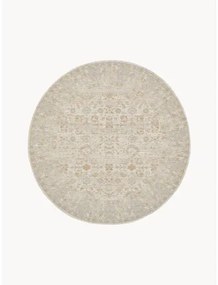 Okrúhly ženilkový koberec Loire, ručne tkaný