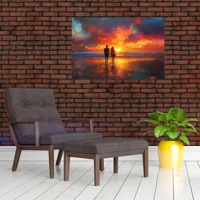 Obraz - Prechádzka na pláži (90x60 cm)