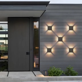 Brilagi - LED vonkajšie nástenné svietidlo QUADRAY LED/6W/230V antracit IP54