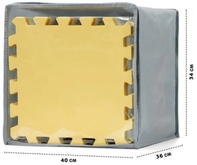 KINDERKRAFT - Penové puzzle LUNO 30ks šedá/žltá