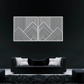 drevená nástenná dekorácia – geometrické horské línie (2 ks) | SENTOP HDF0481
