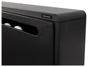 Čierna kovová výklopná závesná skrinka na topánky Mario – Spinder Design