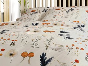 Sada 2ks mikroplyšových obliečok PAPAVA krémové + obliečka mikroplyš SOFT 180x200 cm biele, dvojlôžko