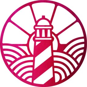 Drevený obraz s motívom majáka - FEDRO: Preglejka - Hnedá farba Rozmer  20 cm 4084-60783 PR0416