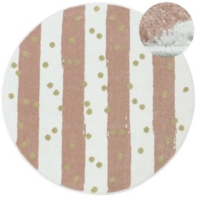Koberec LIMA M044A krémový / ružový / zlatý kruh