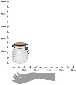 Sklenená nádoba na potraviny Clip 1100 ml