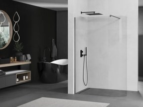 Mexen Kioto, sprchová zástena Walk-In 140 x 200 cm, 8mm číre sklo, grafitový profil, 800-140-101-66-06