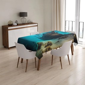 Sablio Obrus Vrak drevenej lode na dne mora - 130x130 cm
